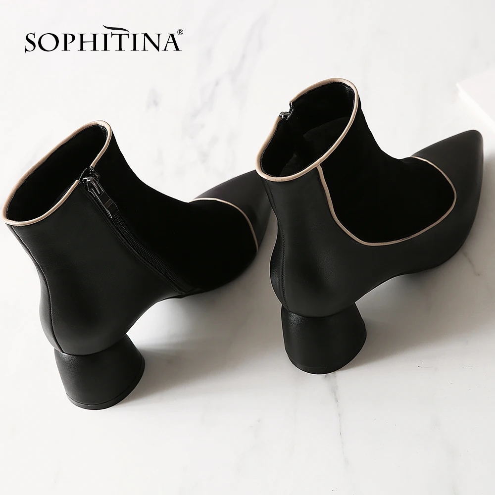 SOPHITINA/женские ботильоны Высококачественная пикантная удобная обувь из