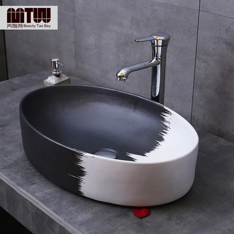 

Personalized wash basin counter basin art basin vintage brief washbasin ceramic