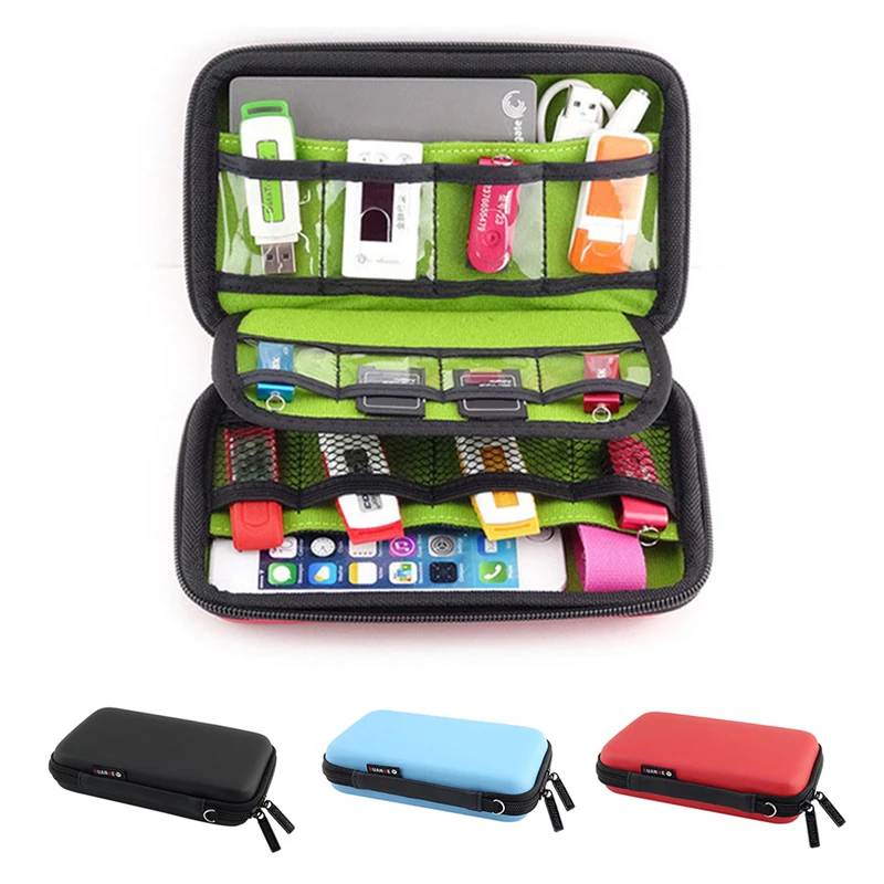 1PC Hard Drive Earphone Flash Drives Digital Gadget Devices Organizador Bags New Hot sale Waterproof USB Cable Bag Organizer