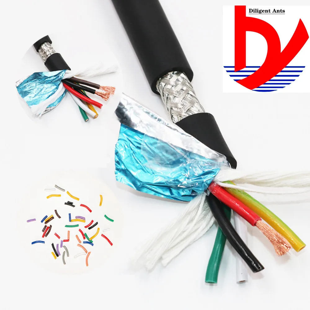 

24AWG 2/3/4/5 core Towline shielded cable 5m PVC flexible wire TRVVP resistance to bending corrosion resistant copper wire