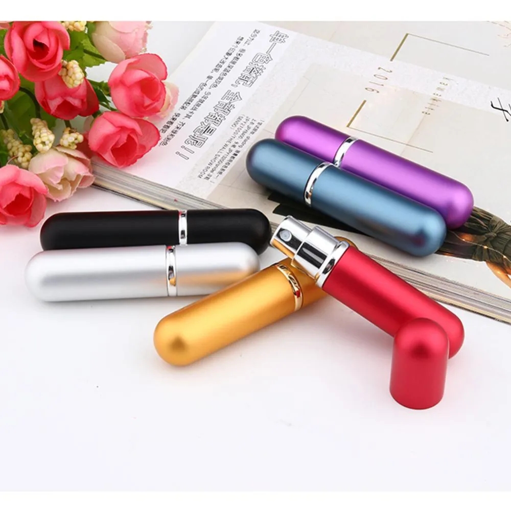 

2018 Portable Aluminum Spray Scent Perfume Bottle With Spray Empty Mini Cosmetic Containers Travel Sample Atomizer 5ml