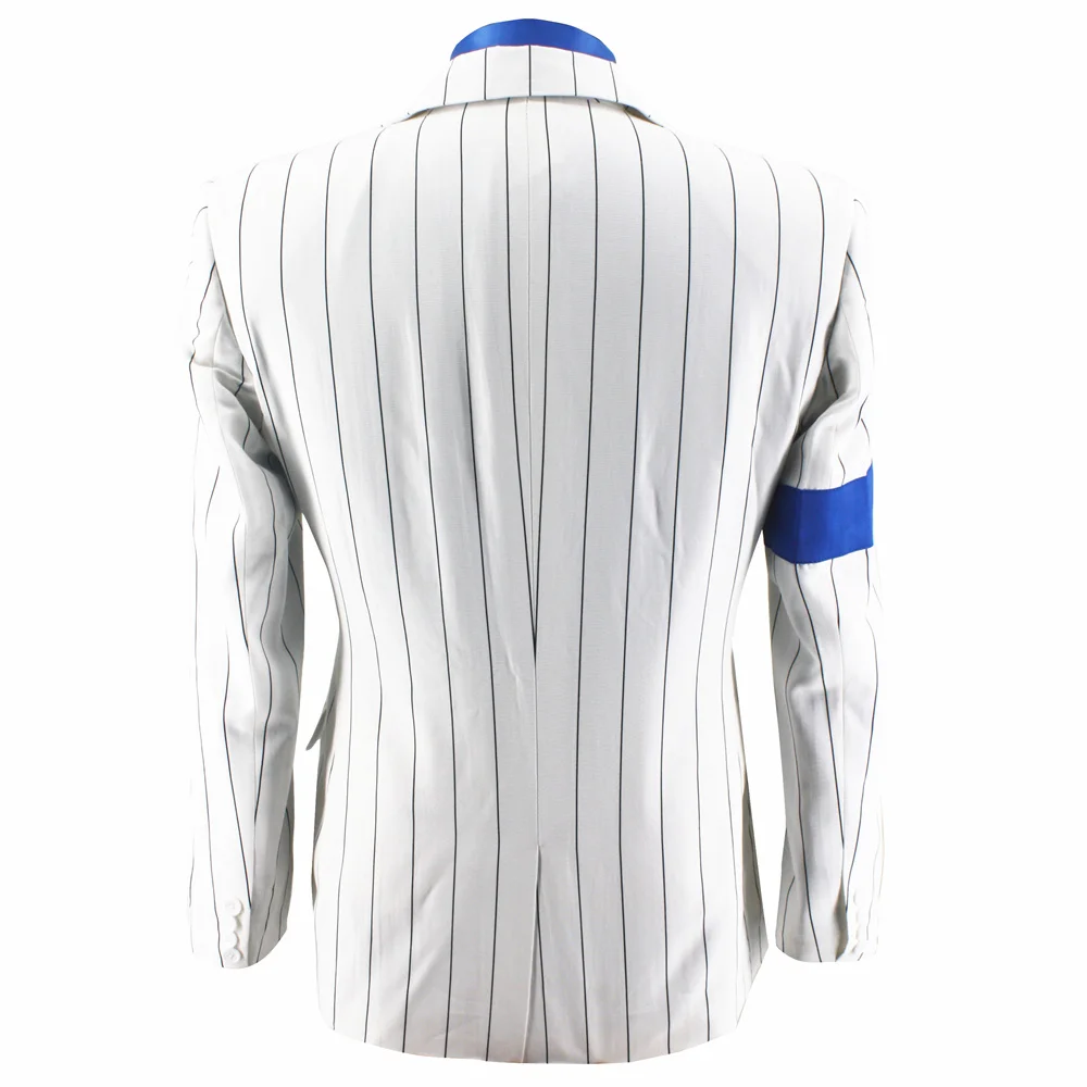 Retro MJ Michael Jackson Smooth Criminal Vocal Concert History Stripe Outfit Suits Costumes cb5feb1b7314637725a2e7: Beige|Black|blue