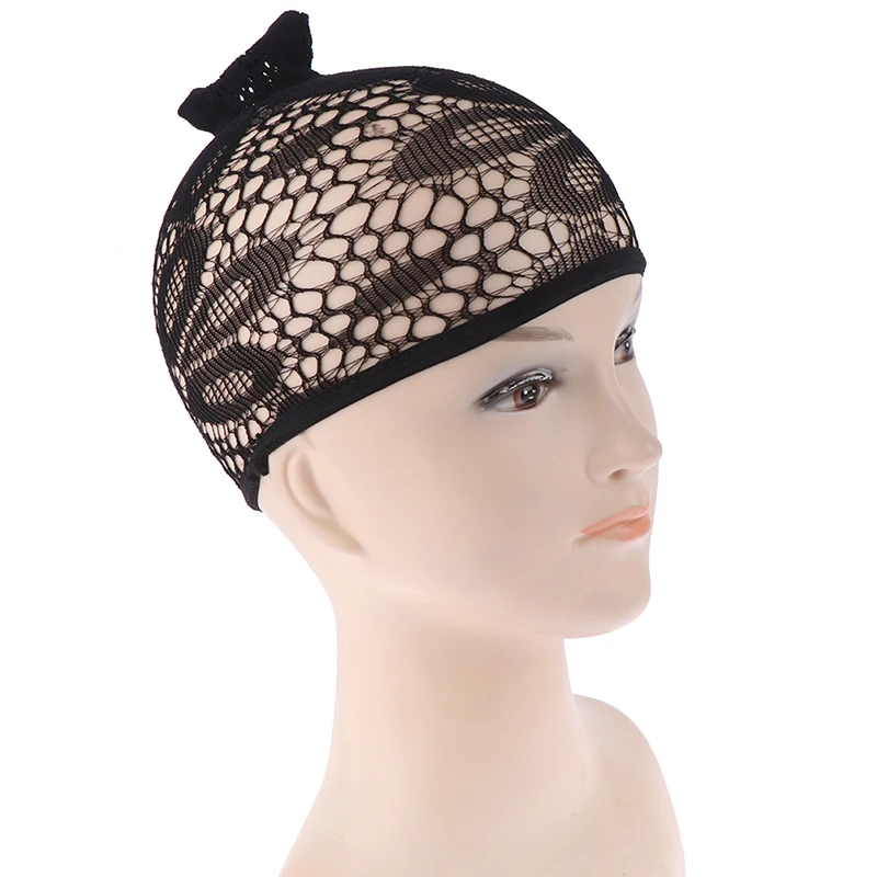 1Pc Stretch Weaving Mesh Black Lace Wig Cap Hair Net Wigs Hair Ladies For Making Wig