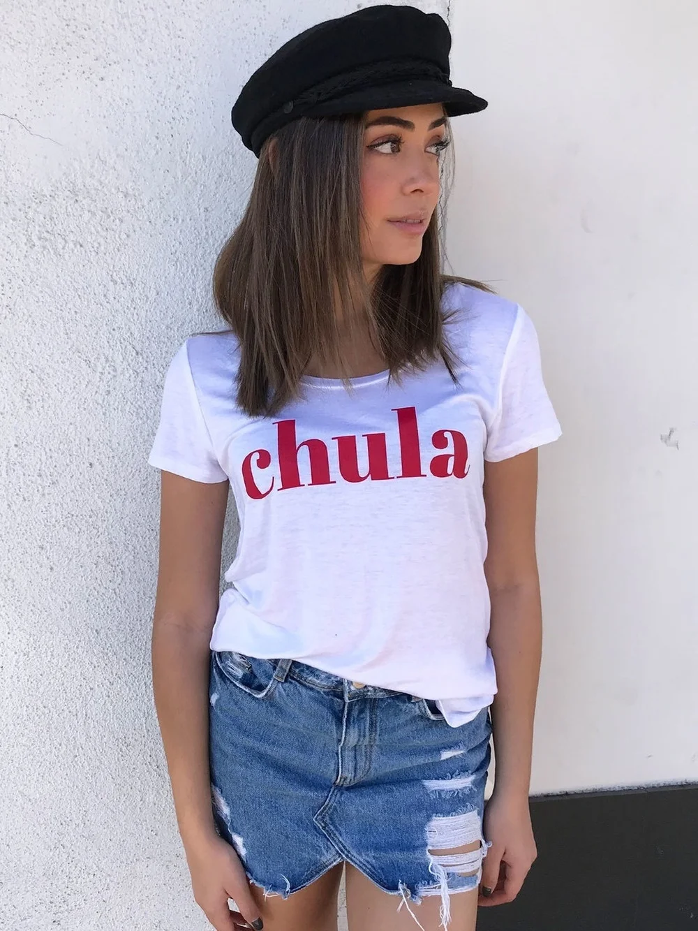 

New Arrival Chula Tees Mexicana Shirts Latina Shirts Chula Print T-Shirt Women's Cool Tees Ladies Shirts Crewneck T-shirt