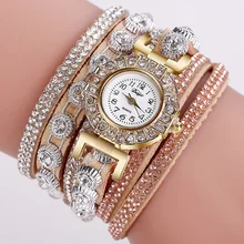 Reloj de pulsera 2018 para mujer, reloj de pulsera con diamantes de imitación, reloj de pulsera Vintage a la moda para mujer, regalo femenino