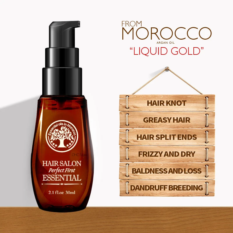 40ml Morocco Argan Oil Oil Keratin Straightening Curly Treatment Growth