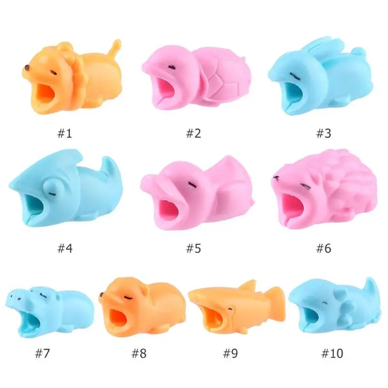 Милые игрушки в форме укуса виде животных кабель usb для передачи данных защита