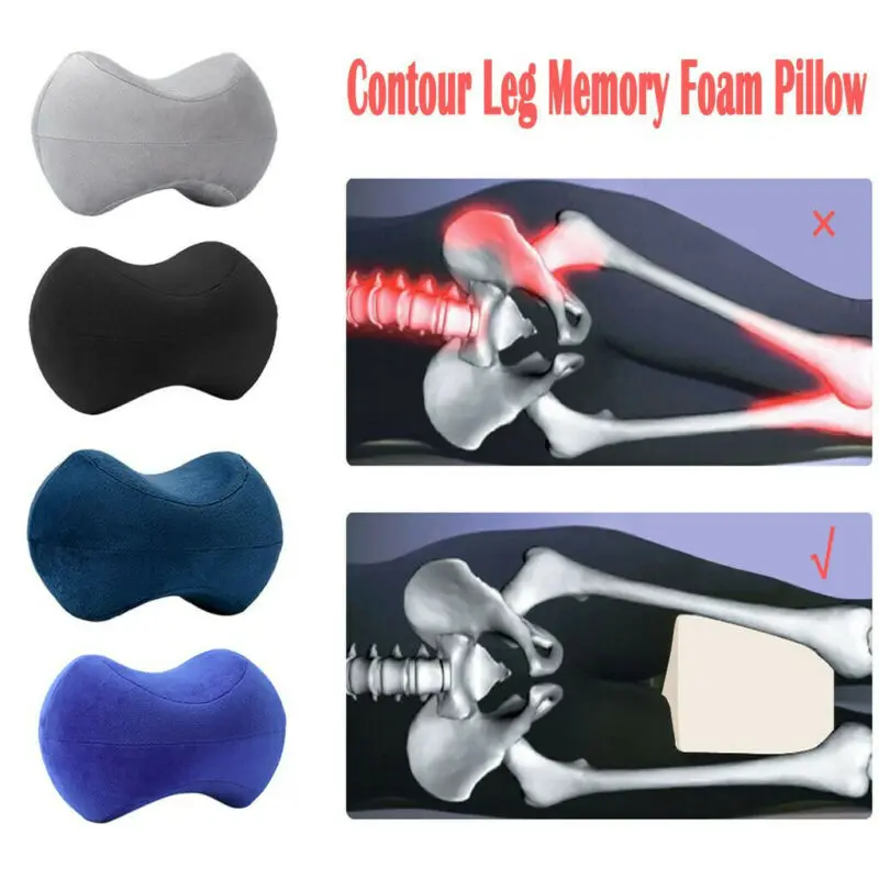 Memory Cotton Leg Pillow Memory Foam Knee Pillow Orthopaedic Leg Pillow Bed Cushion Support Pain Relif