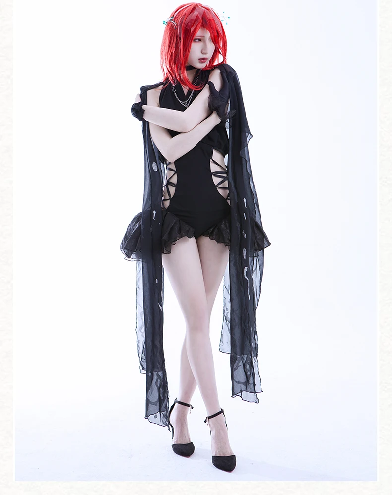 

Amine Houseki no Kuni Cinnabar Cosplay Costume Land of the Lustrous Member Cinnabar Summer Dress Clothes