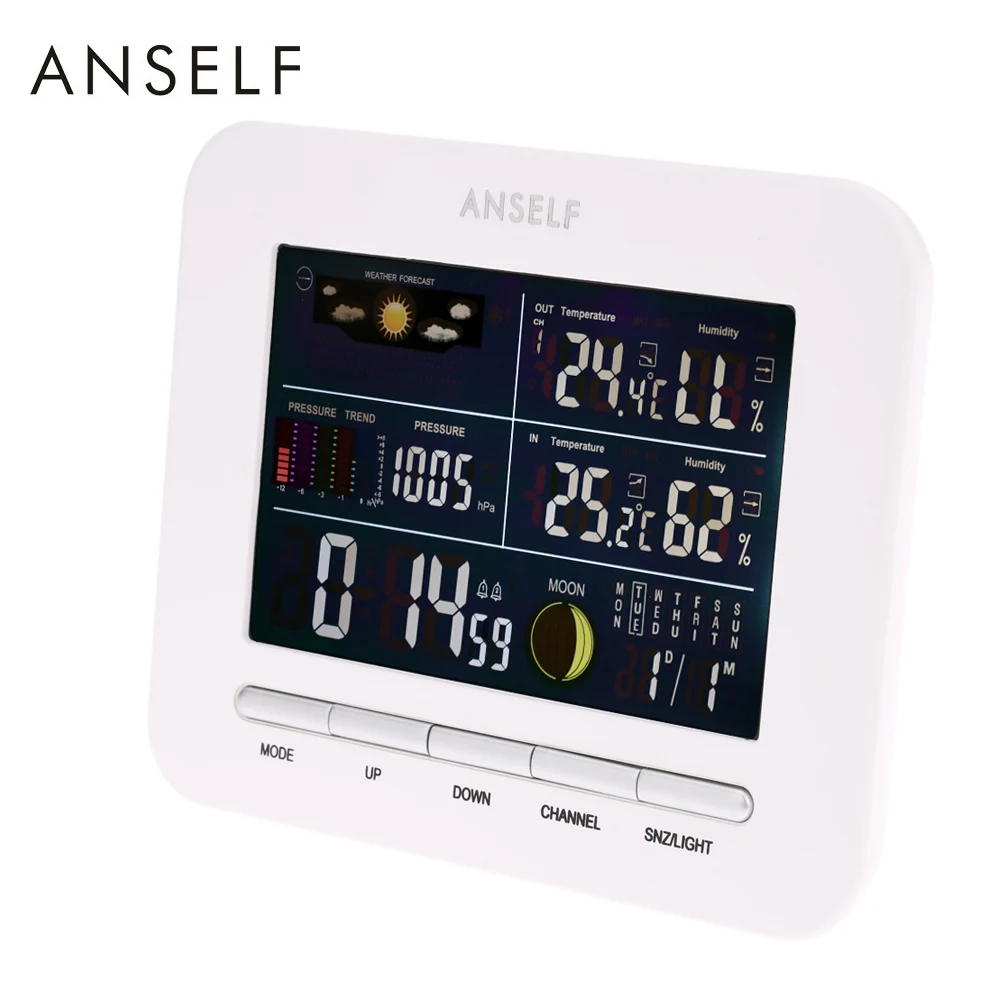 

Weather Station Thermometer Hygrometer Indoor Outdoor Temperature Humidity Meter Weather forecast LCD Backlight Wireless