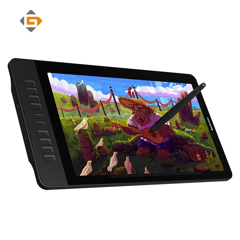 GAOMON PD1560 ips 1920X1080 ЖК-дисплей ручка Дисплей 8192 уровней графический планшет для рисования с Экран& художественная перчатка для монитора компьютера