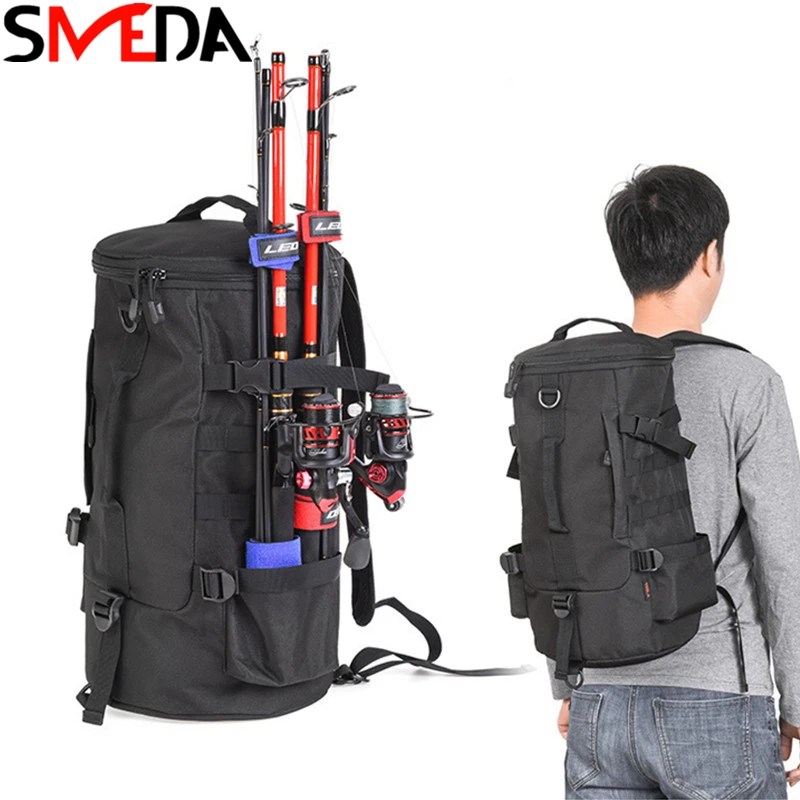

Fishing Tackle Storage Bag Multifunctional Crossbody Fishing Outdoor Shoulder Backpack Cross Body Bag 23L
