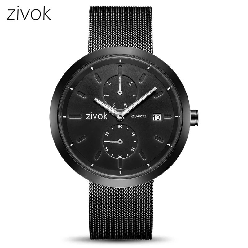 

zivok Fashion Quartz Men Watch Relogio Masculino Top Brand Black Army Military Wrist Watches Clock Men Bayan Kol Saati xfcs