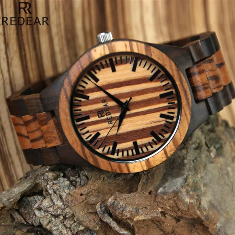 REDEAR908 font b all b font bamboo material luxury men s font b watch b font