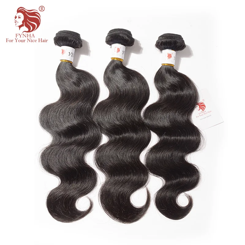 [FYNHA] Cambodian Virgin Hair Weave 3 Bundles Deal Body Wave Weaving Natural Black Human Hair Extension