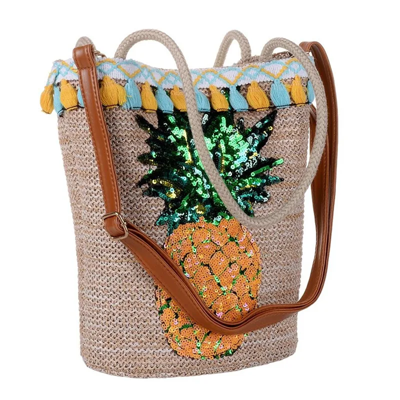 

Women's Fashion Straw Handbag Casual Purse Shoulder Bag Crossbody Straw Handbag