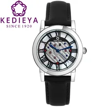 KEDIEYA Brand Switzerland Ronda Movement Genuine Leather Waterproof Roma Design Sapphire Crystal Women Ladies Watches Rose Gold
