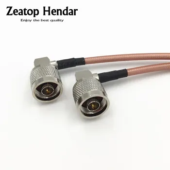 

10Pcs 20cm N Male to N Male Plug Right Angle 90 Degree Connector RG142 Extension Cord Pigtail Jumper Cable RF Adapter