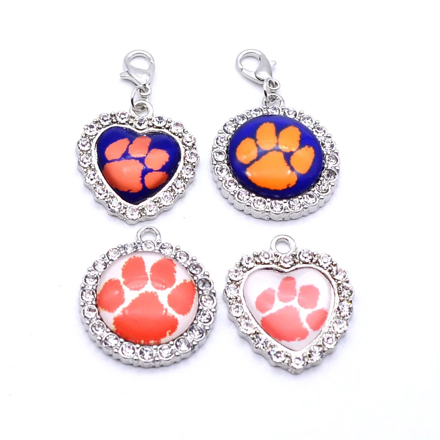 Болтающаяся Университетская подвеска NCAA Clemson Tigers Charm подходящие Браслеты и