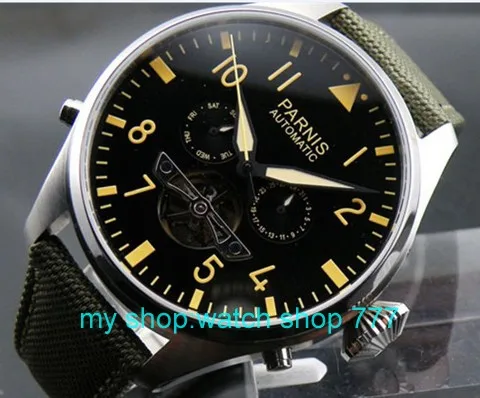 Parnis 47mm Big dial watch Automatic mechanical movement Men s watch Luxury watches High quality Wholesale
