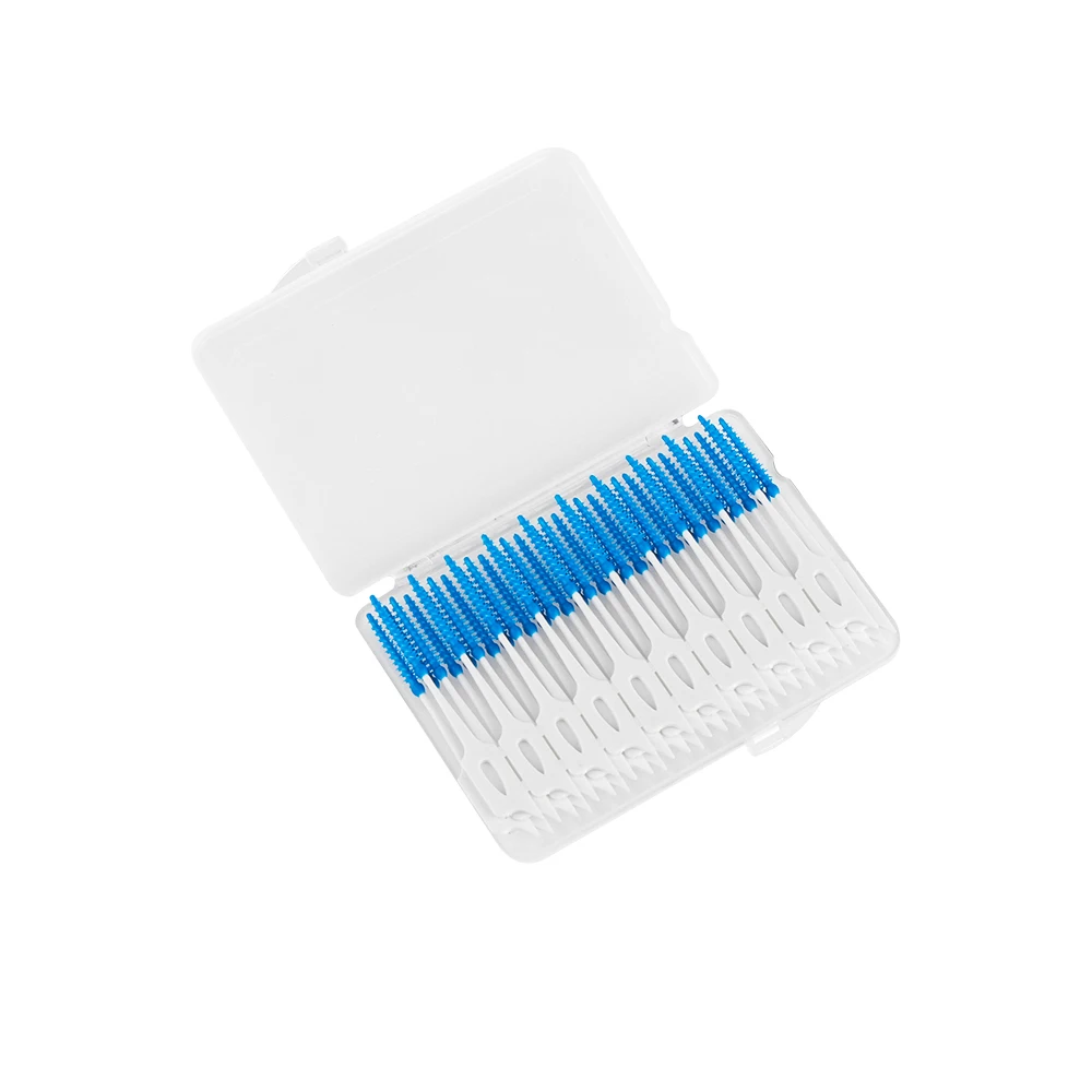 1 Bag Inter-dental Rubber Elastic Floss Brushes Dental Teeth Toothpick Oral Caring Teeth Cleaning Tool Random Color dropshipping