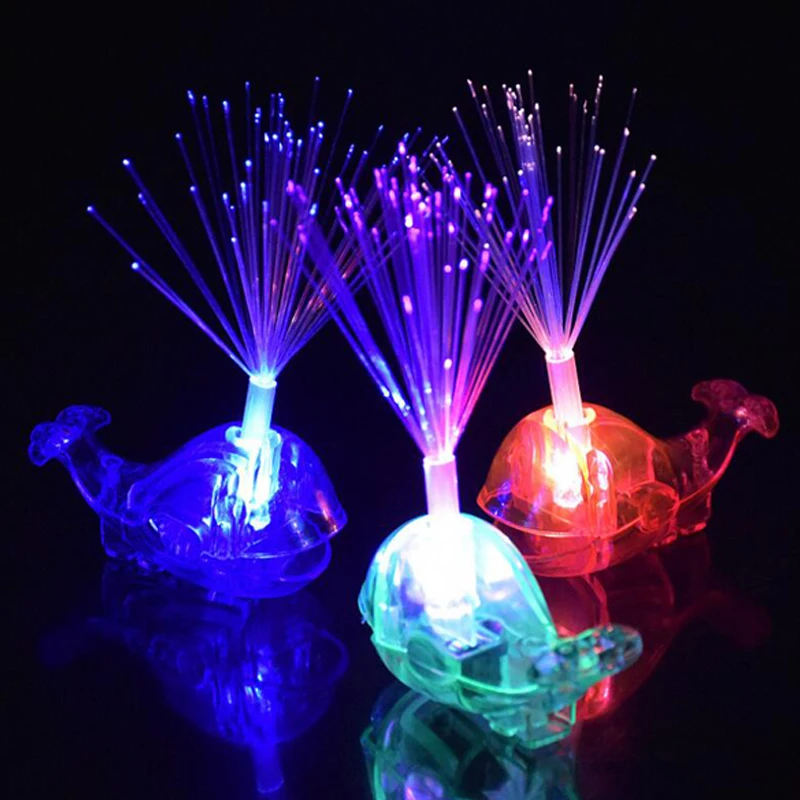 Glowing Finger Lights Led Light up Toys Flash Whale Shape Fiber Optic