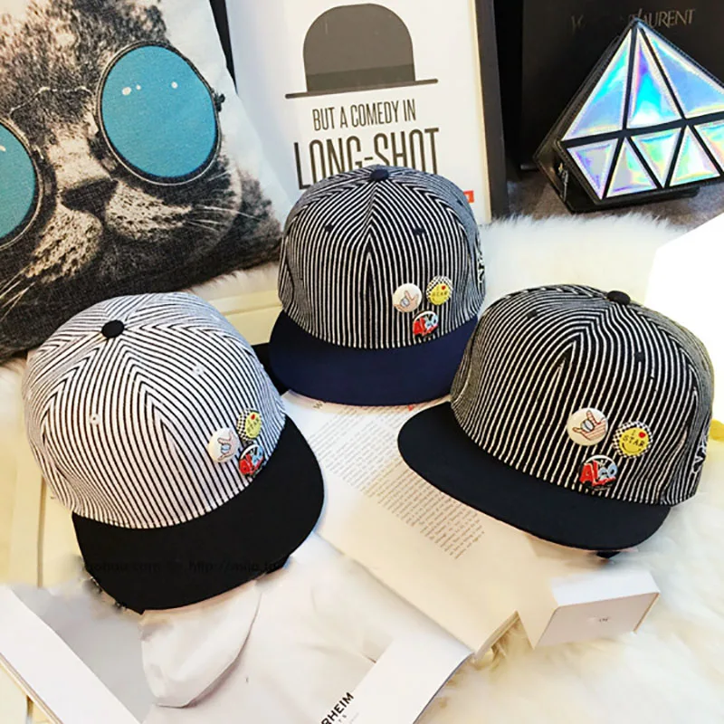 Kid Baseball Cap Stripe Embroidery Outdoor Boy Girl Sport Snapback Children Sunscreen Hat Adjustable Sun Caps Casquette (7)