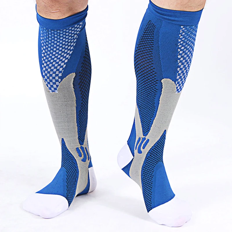 

1Pair Compression Sports Socks Support Elastic Men Outdoor Running Basketball Football Ski Soccer Fitness Unisex Long Socks