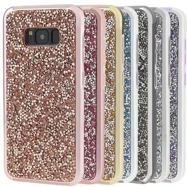 

Luxury 2 in 1 Crystal Diamond Bling TPU+PC Skin Cases for Samsung Galaxy S8 S9 S10 Plus S10e S10 Note 9 8 Crystal Capa Fundas