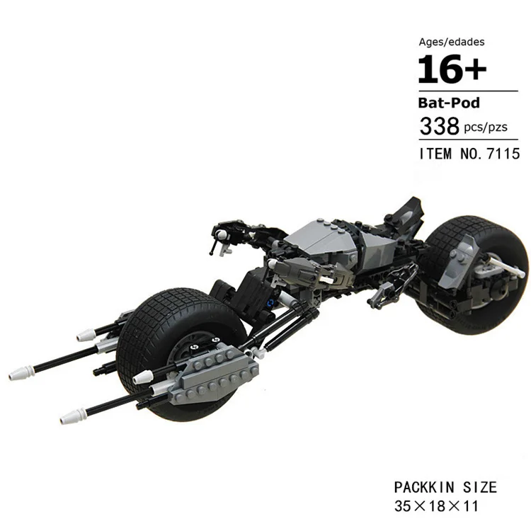 

DC comics super heroes movie Batman The Dark Knight Batmobile Bat-pod Motorcycle building block model bricks collection toys