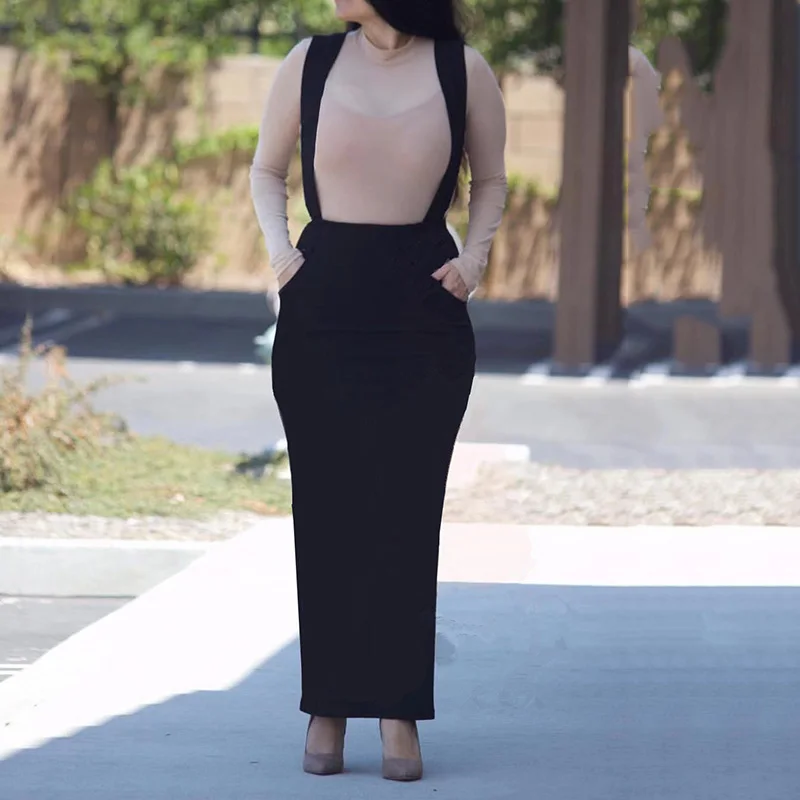 Enlishop Women High Waist Irregular Bodycon Long Pencil Maxi Skirt Dress Pink Enlishop Women High Waist Irregular Bodycon Long Pencil Maxi Skirt Dress Pink