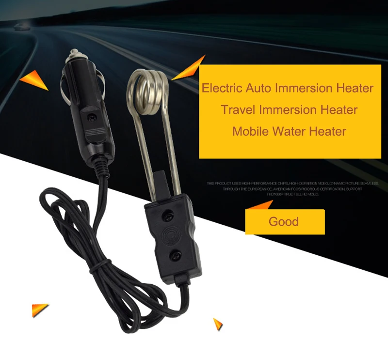 12 V/24 V Портативный электрический автомобиль погружающийся водный нагреватель для путешествия пикника мини-бойлер горячей воды Кофе погружения путешествия Применение