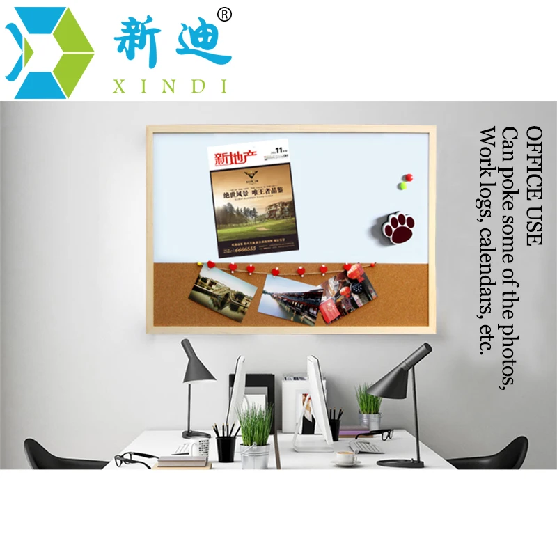 XINDI 30*40 см искусственная пробковая доска Комбинированная деревянная рамка