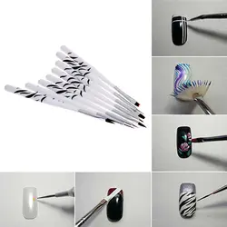 8 шт набор щеточек для ногтей Art Design Ультрафиолетовый гель для ногтей красящий лак кончика пера салон инструмент