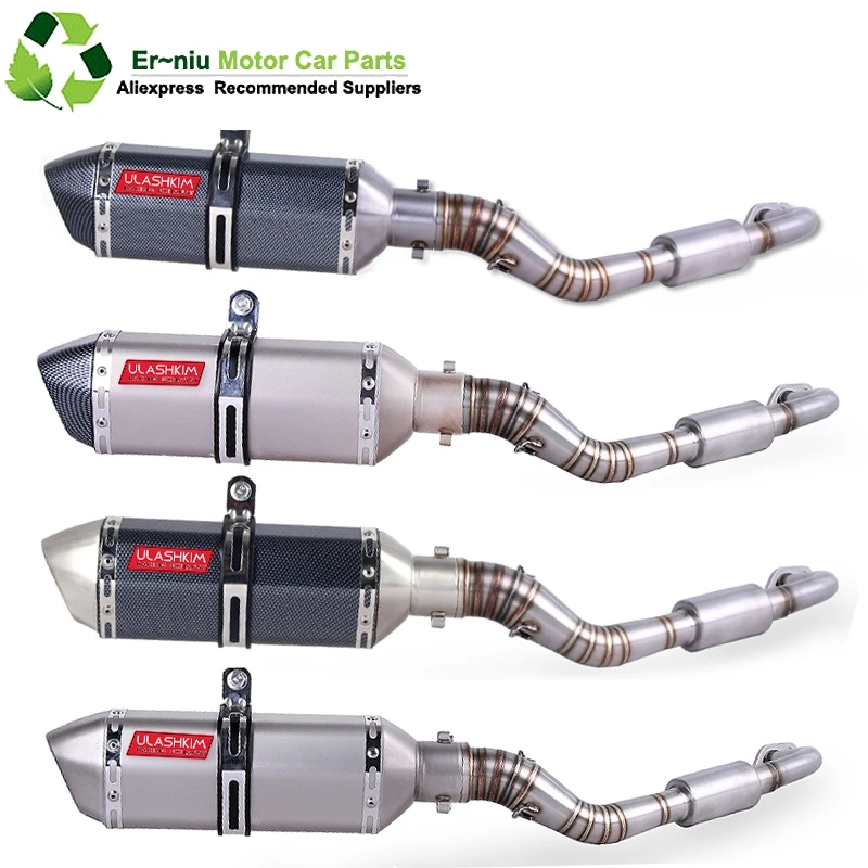 

Motorcycle Exhaust Slip-On Full System Modified Front Middle Link Pipe Muffler With Stciker For YAMAHA NVX155 NVX 155 Aerox155