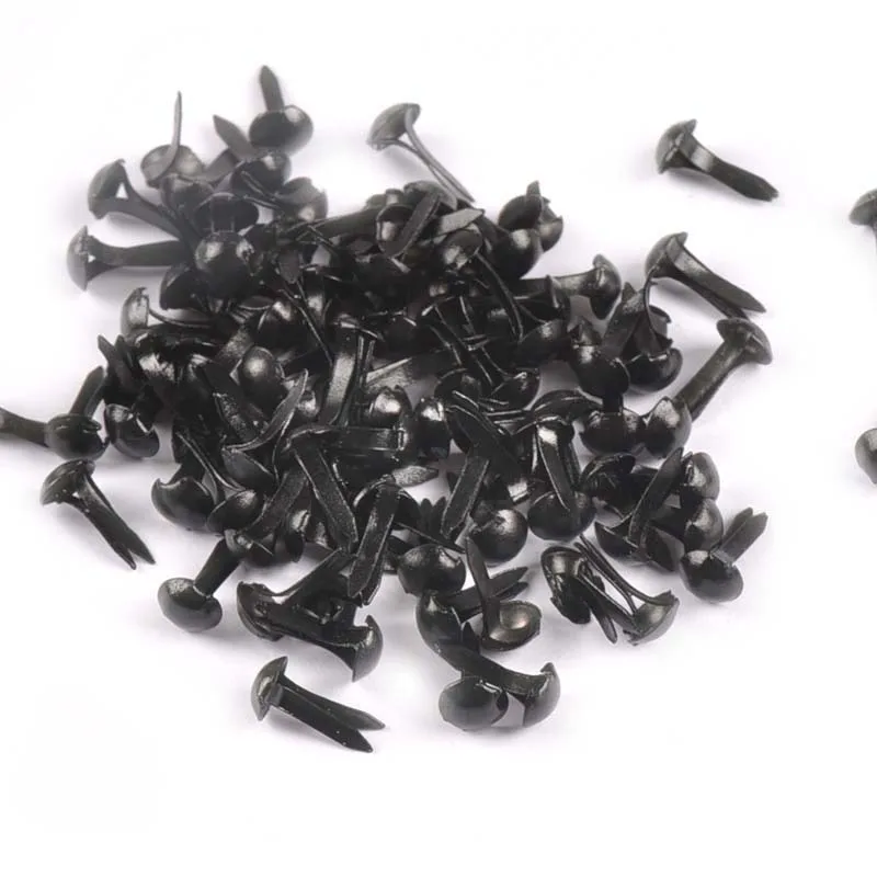 Metal brads 100pcs 5x10mm Mix Round Fastener For Scrapbooking DIY Crafts Shoes Decor