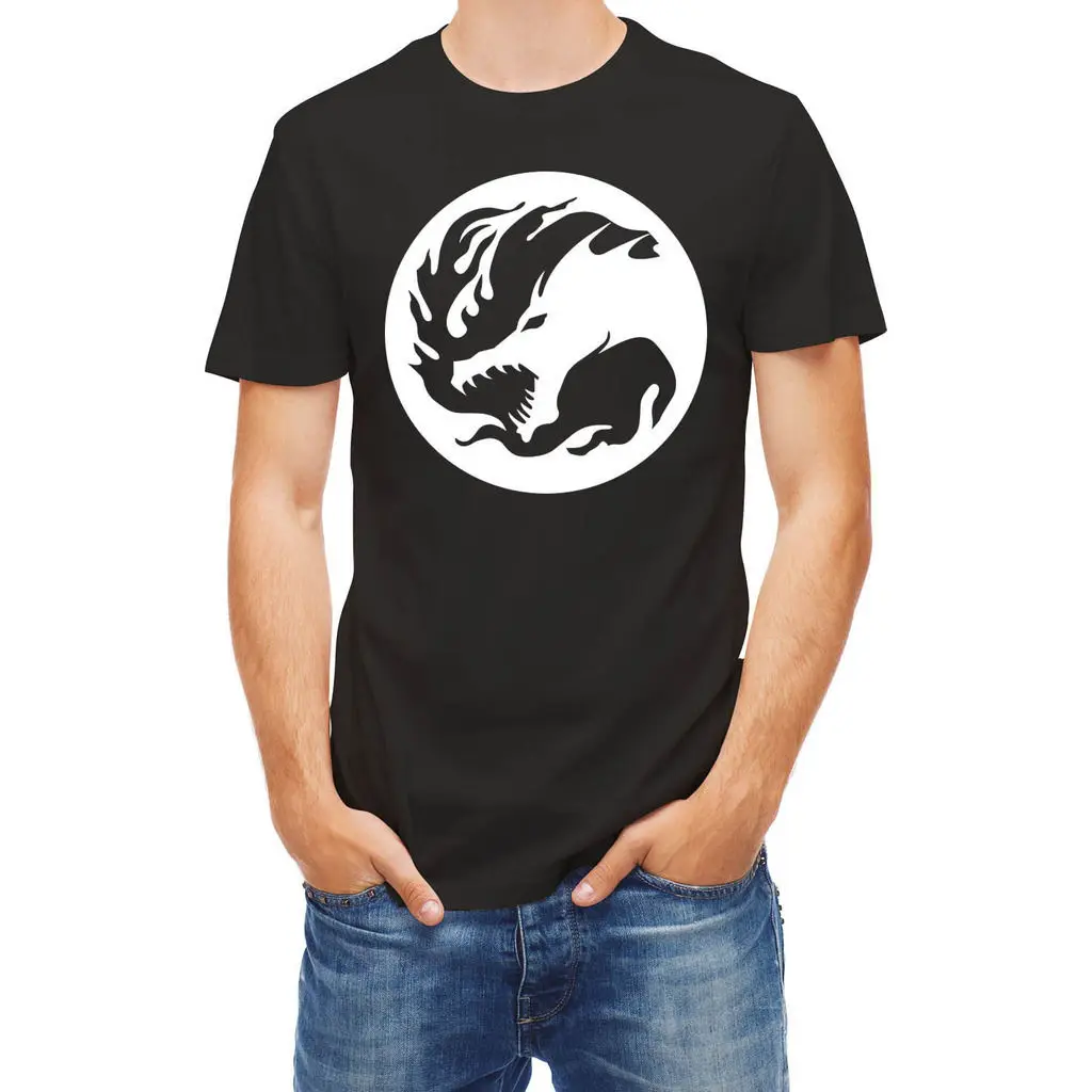 T-shirt Dragon  Men T Shirt Short Sleeve Round Neck Printed T-Shirt Pure Cotton Men Top Tee Shirts for Men Colour Funny Printed