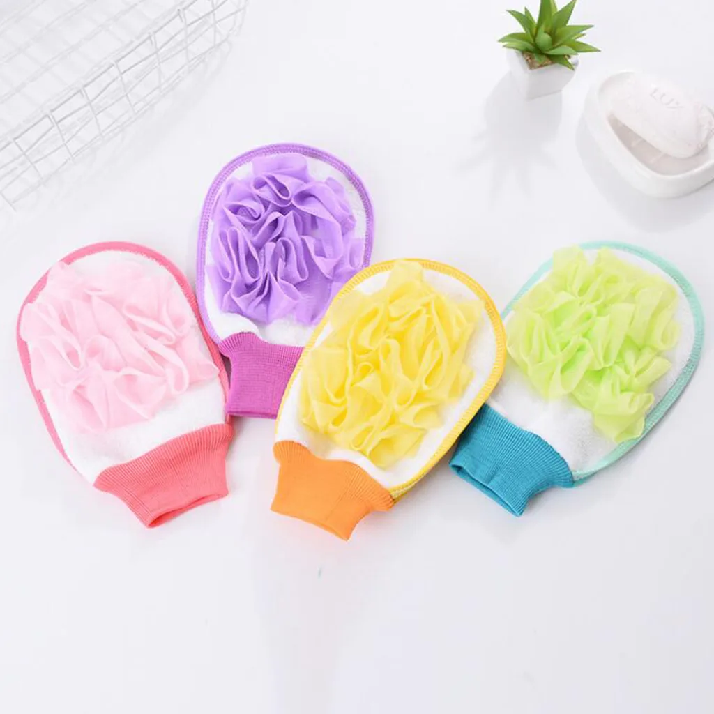 

Bathing Shower Towel Gloves Exfoliating Body-Scrub Glove Towel Wash Cloths Accessories Body Wisp Dry Brush Exfoliation 19MAY22