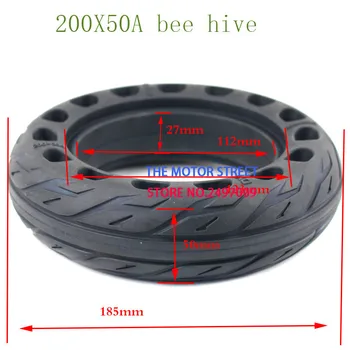 

Lightning shipment Size 200x50A Explosion-proof Electric Bike Scooter tyres 8 inch Motorcycle Solid Tires Bee Hive Holes