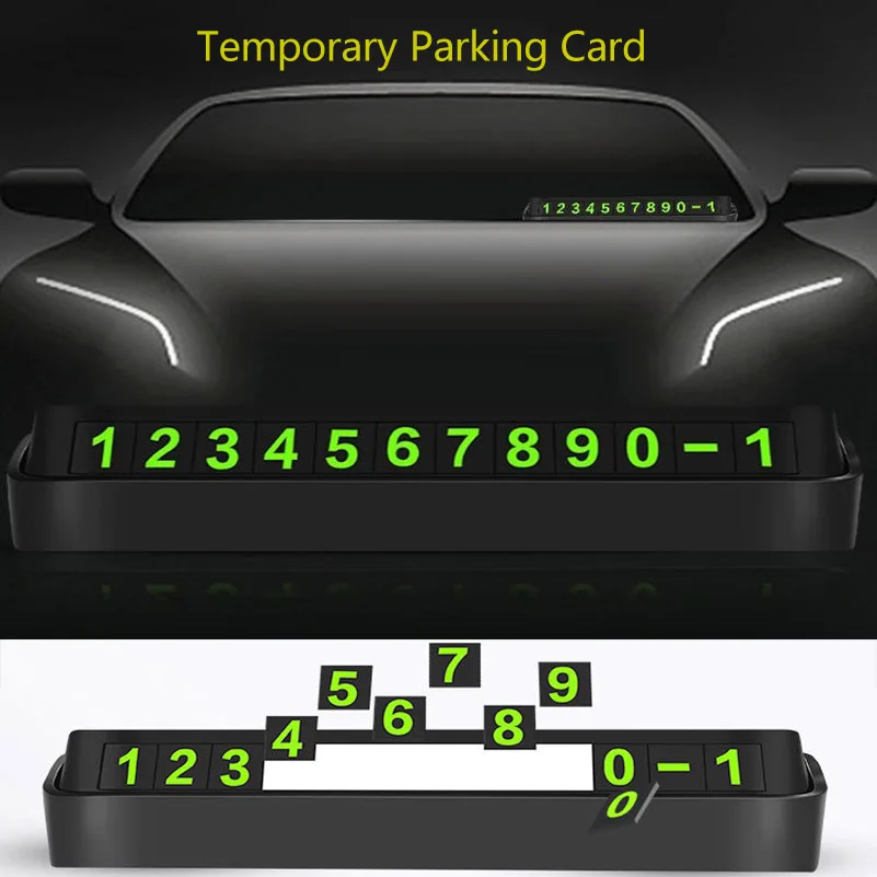 

Car Temporary Parking Card Phone Number Card Plate Telephone Number Car Park Stop Automobile Accessories Car-styling