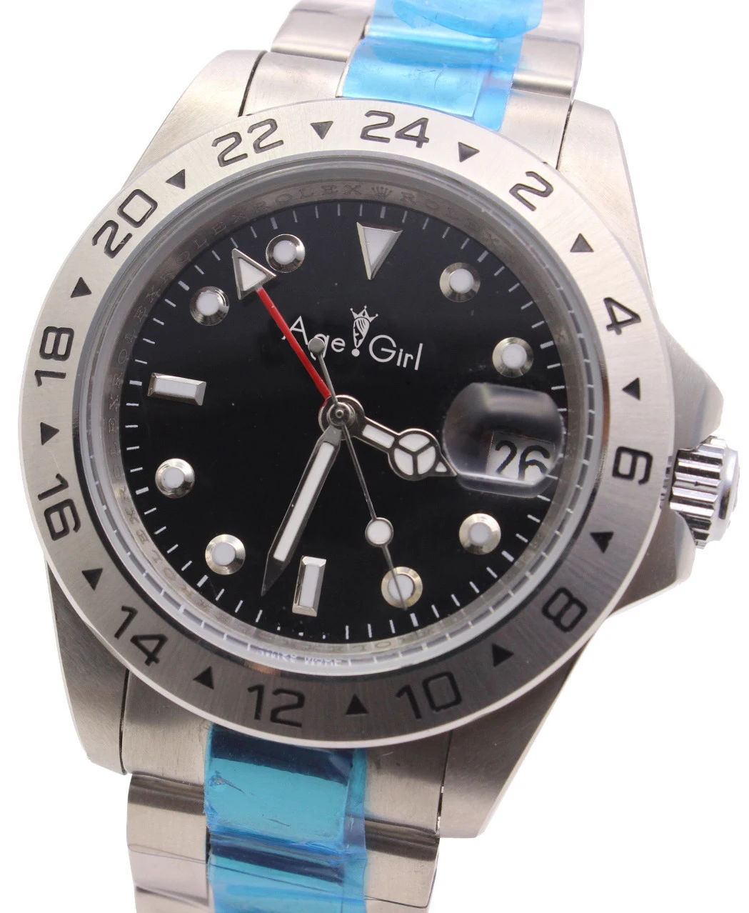 

New Men Luxury Men Watch Automatic Mechanical EXP Black Date Dial Stainless Steel Gent's Watches Sports Superlative Chronometer