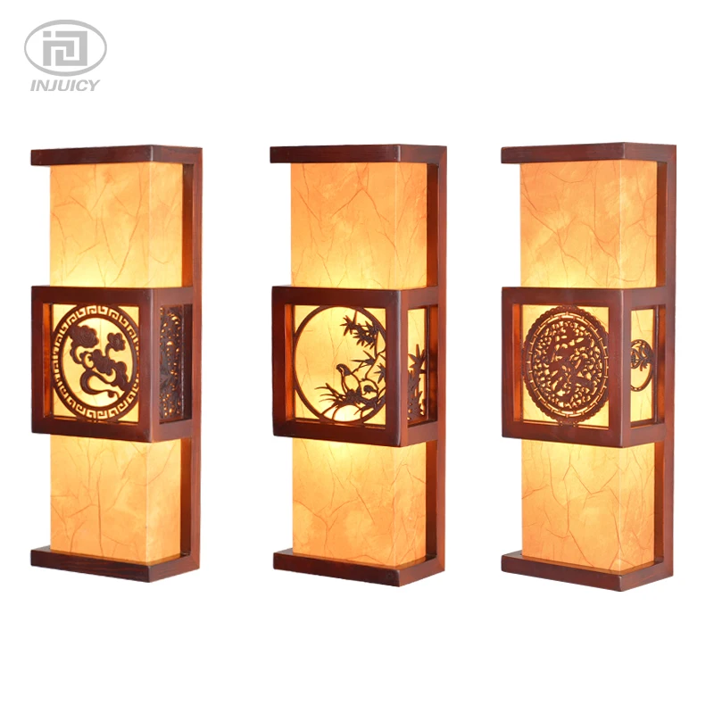 Chinese Style Antique LED Wall Lights Solid Wood Sculpture Staircase Art Wall Lamp Restaurant Bedside Aisle Corridor Decor Light Chinese Style Antique LED Wall Lights Solid Wood Sculpture Staircase Art Wall Lamp Restaurant Bedside Aisle Corridor Decor Light