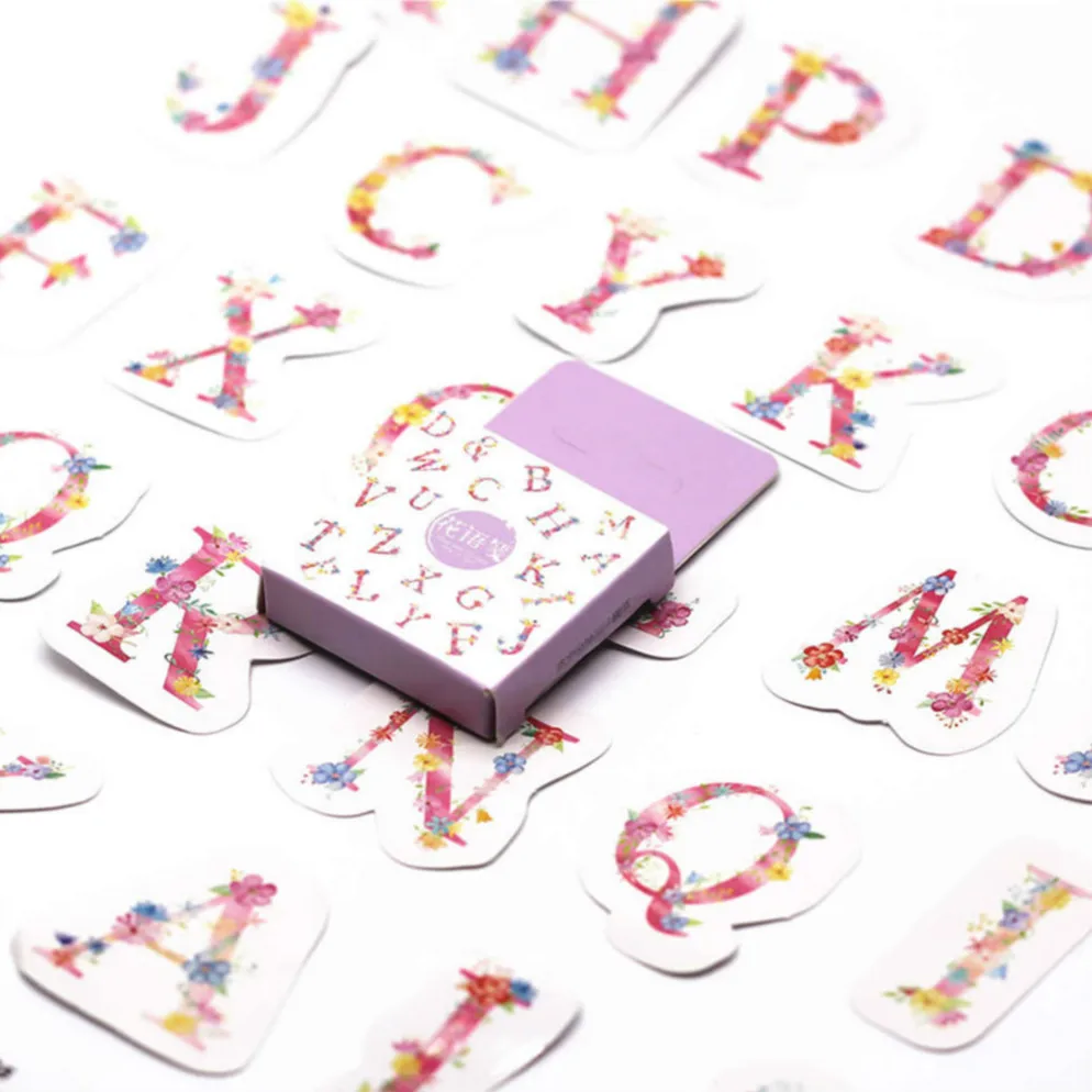

1pcs English Letter Cute Cartoon Stickers Spinning Top Gift Toys Boy Girl Children