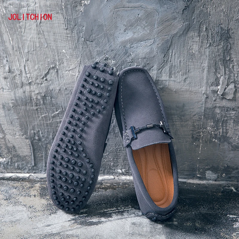 New Fahion Brand Men Loafers Men's Casual Shoes Suede Leather Mocassim Masculino Breathable Slip on Boat Shoe Chaussures Hommes