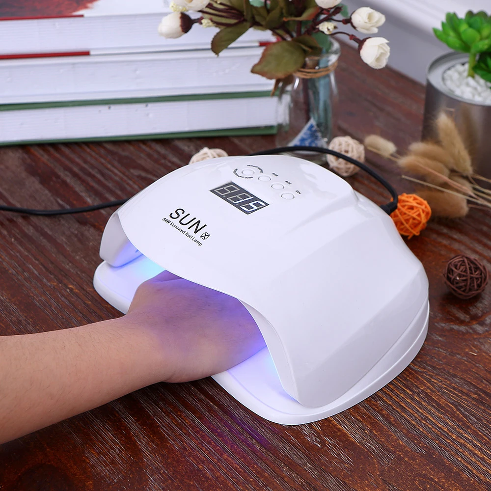 

54W UV LED Nail Dryer Machine No Pain Dual Mode LED Display Nail Lamp Gel Polish Curing Dryer Lamp Nail Art Manicure Nail Tools