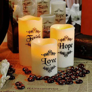 

Romantic Led Candle Lamp Wedding Birthday Decoration Velas Bougie Mariage Wax Gift Set Pillar Candles Making Home Decor JKK212