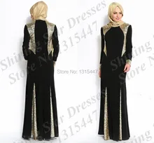 Abaya fashion muslim dress long in black islamic clothing for women underscarf dubai kaftan hijab long evening dresses 2017