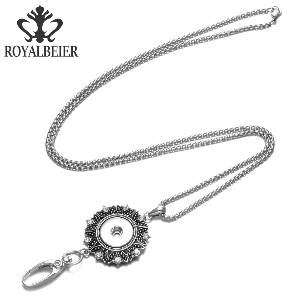 Royalbeier 5 шт. Любовь Сердце Форма Мульти стили 20 мм Оснастки кулон цепочки и ожерелья шнур для ID Fit 18 заклепка XL0102 - Окраска металла: XL0093b Steel Chain