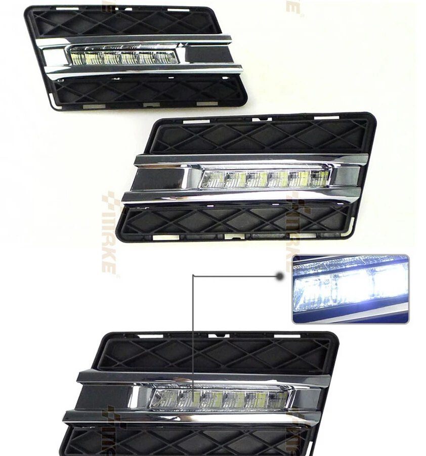 

LED DRL daytime running light for Mercedes-Benz W204 GLK300 GLK350 GLK500 2008-12, 2pcs/set, top quality