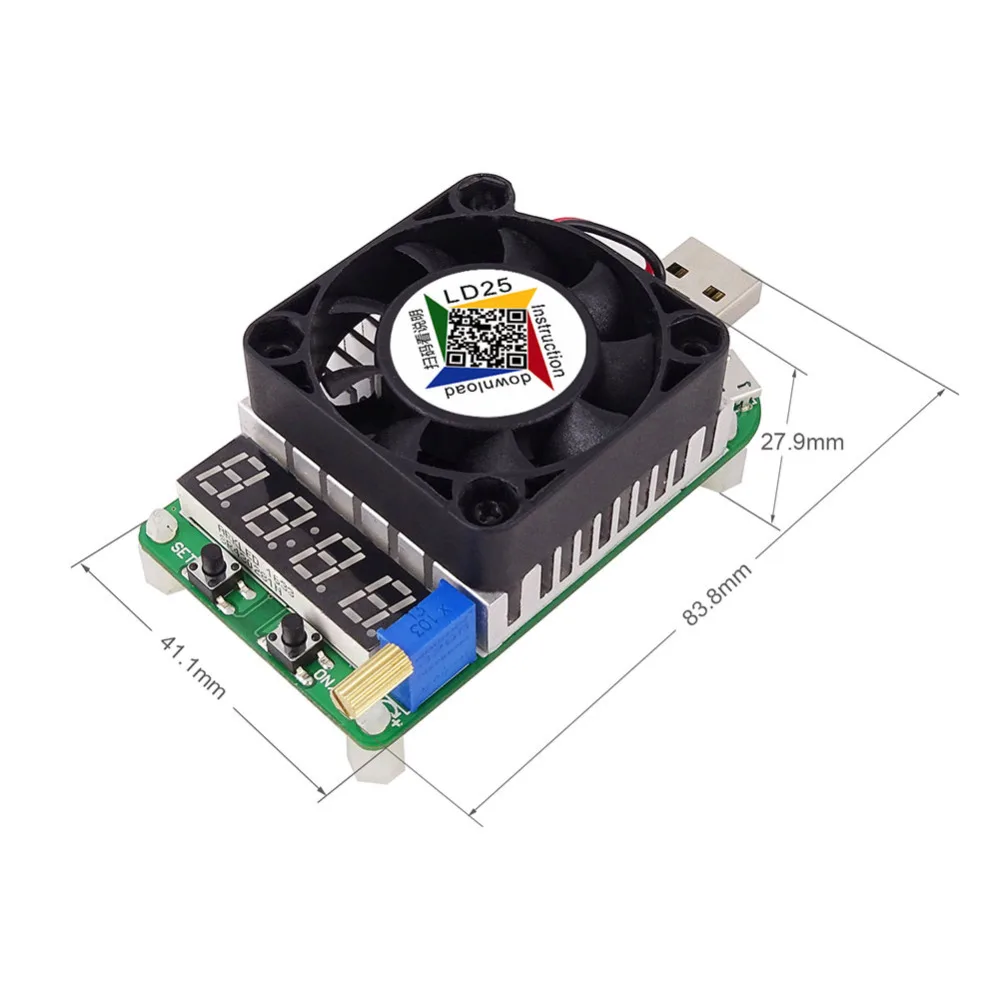 LD25 LD35 электронный нагрузочный резистор USB интерфейс разрядка батарея тест